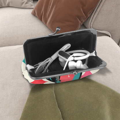 The CAT'S Meow Women's Leather Kiss Lock Coin Purse - Splash Of Mahj And Color Co.