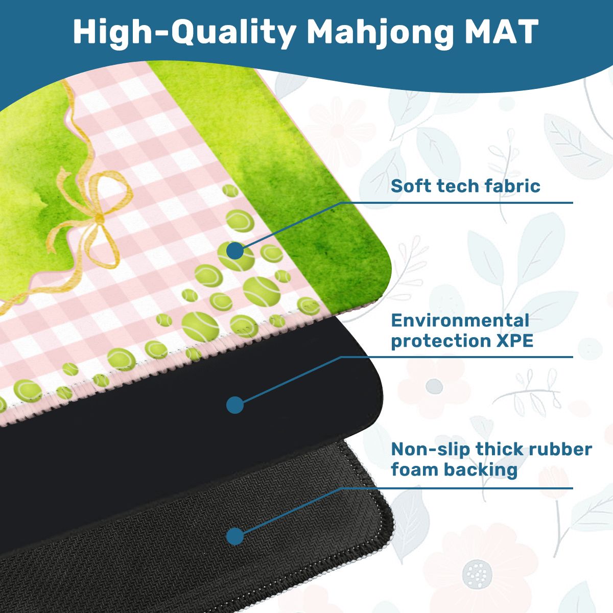 Mahjong Tennis Mat Court Of Winds - Splash of Color Co.
