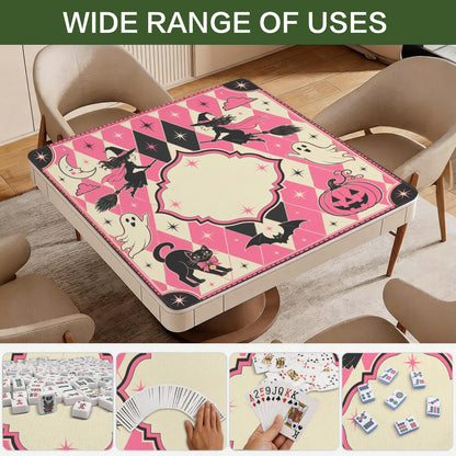 Harlequin Cats And Witches Brew Halloween Mahjong Table Mat 33" x 33"