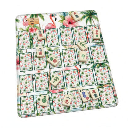 Mahj On The Run Tropical Flamingo Mini Solo Play Practice Pad