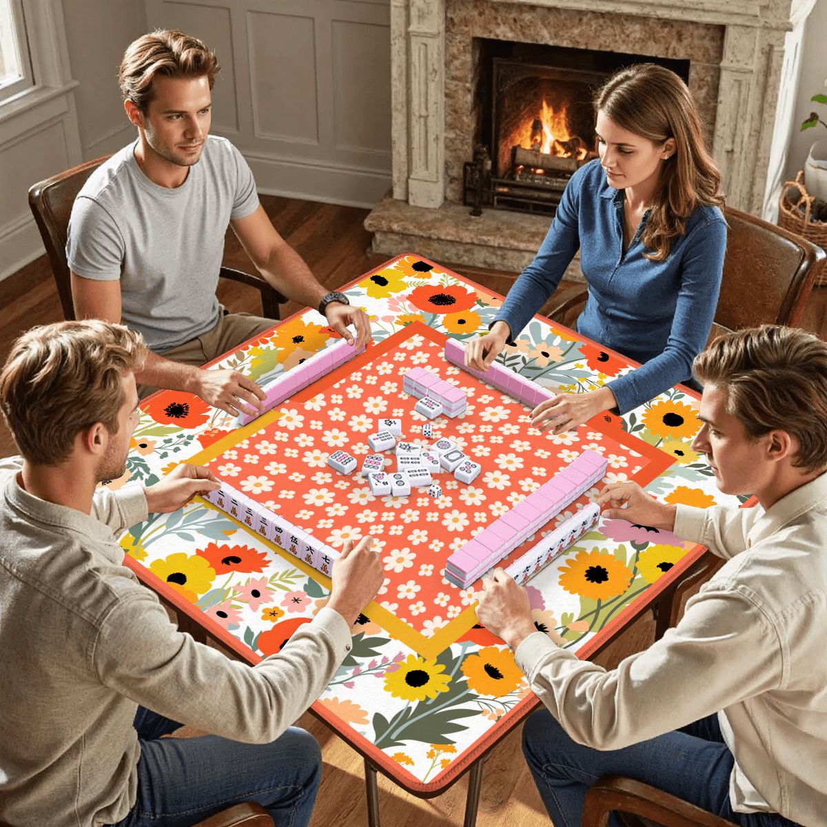 Petals And Pungs Spring Garden Mahjong Mat - Splash of Color Co.