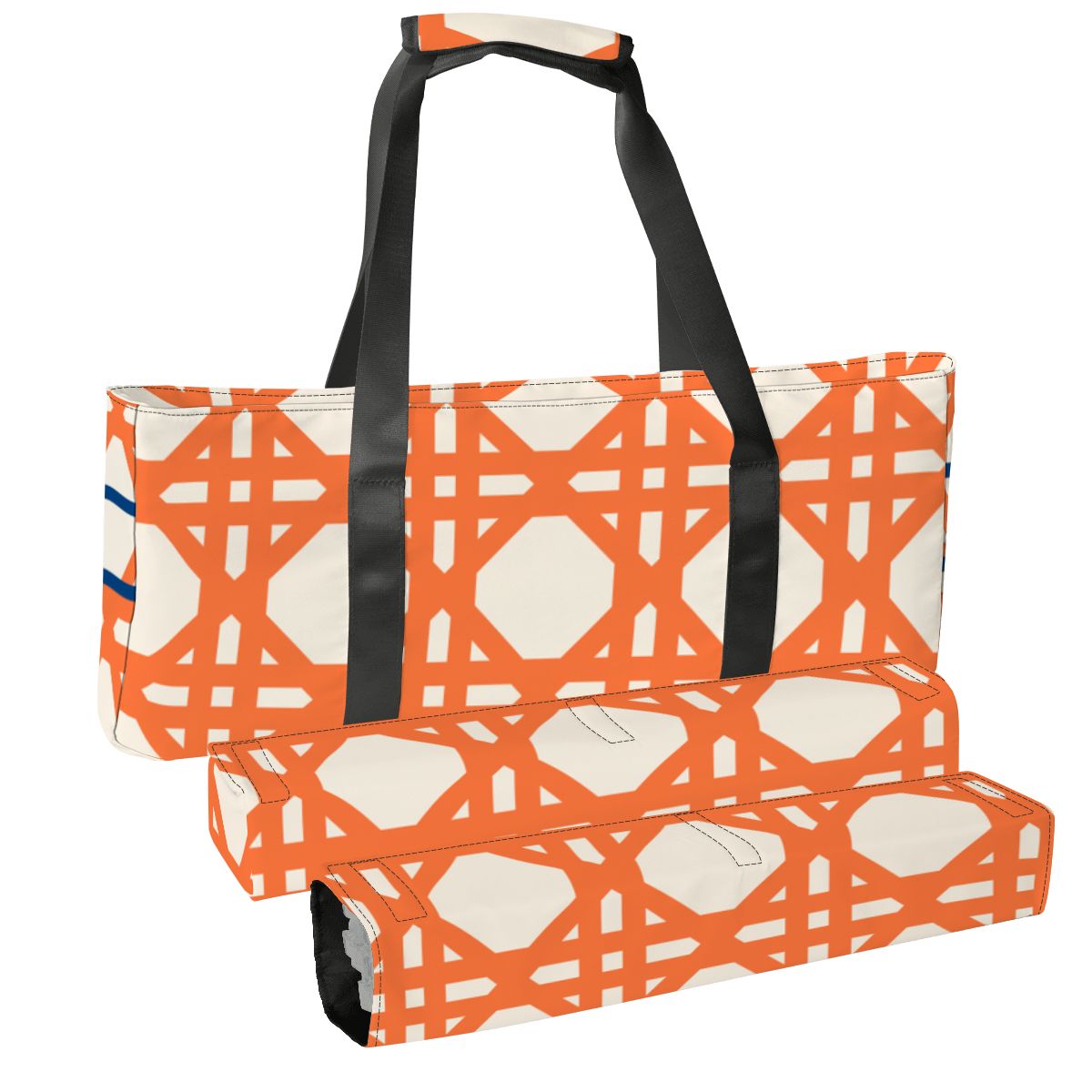 Orange Cane Bundle Rack And Tile Organizer Mahjong Bag Set - Splash of Color Co.