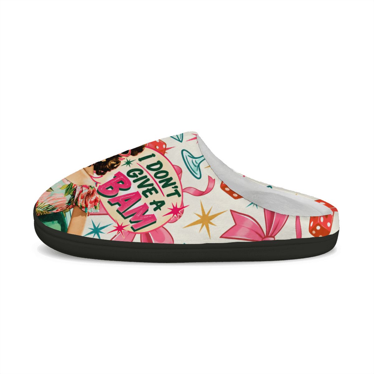 Funny Mahjong, I Don't Give A Bam Plush House Slippers