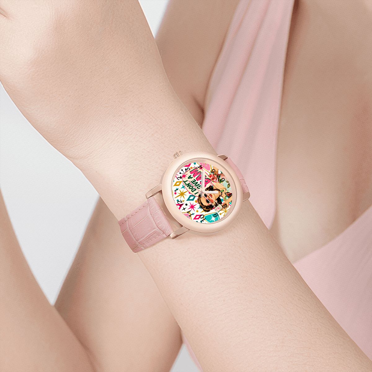 Mahjong Funny I Don't Give A Bam Women's Leather Watch - Splash Of Mahj And Color Co.