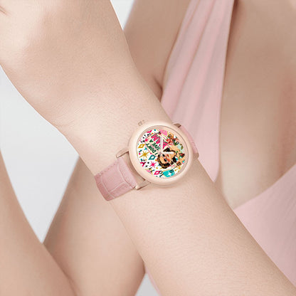 Mahjong Funny I Don't Give A Bam Women's Leather Watch - Splash Of Mahj And Color Co.