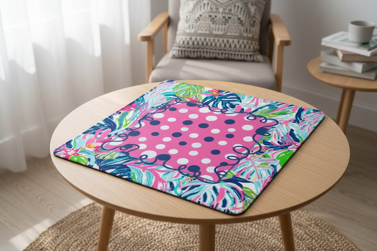 Preppy Pastel Polka Dot Mini Mahjong Mat - Splash of Color Co.
