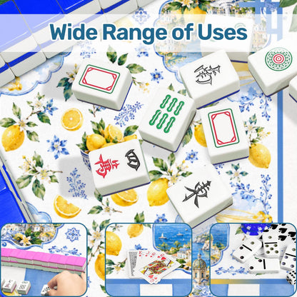 Lemondrops On The Amalfi Mahjong Mat - Splash Of Mahj And Color Co.