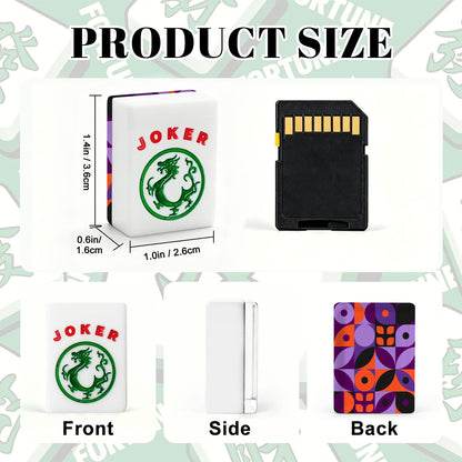 Mod Mash Up Purple, Orange Black Geometric American Mahjong Tiles And Carry Case - Splash Of Mahj And Color Co.