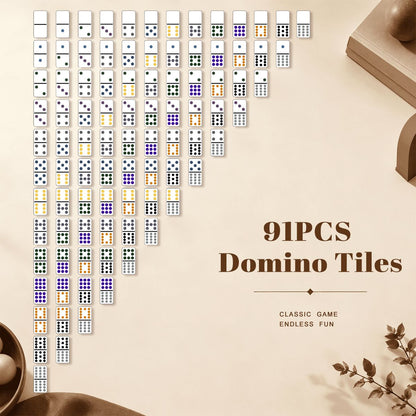 Mod Centric Starburst Double 12 Mexican Train Dominoes Set - Splash Of Mahj And Color Co.