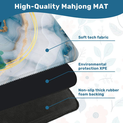 Peacock Blue Lagoon Mahjong Mat - Splash of Color Co.