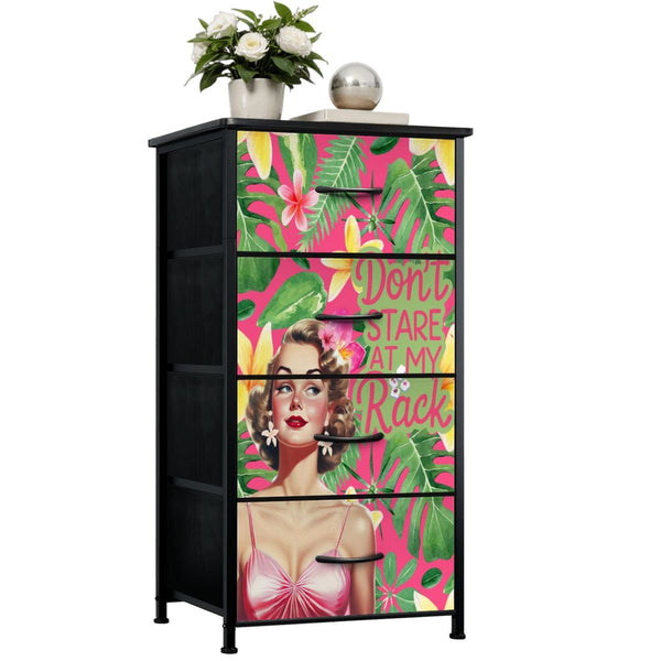 Funny Mahjong Cheeky Vintage Gal, Chest Of Drawers Mahjong Organizer Dresser - Splash of Color Co.