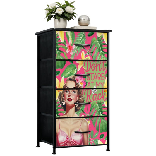 Funny Mahjong Cheeky Vintage Gal, Chest Of Drawers Mahjong Organizer Dresser - Splash of Color Co.
