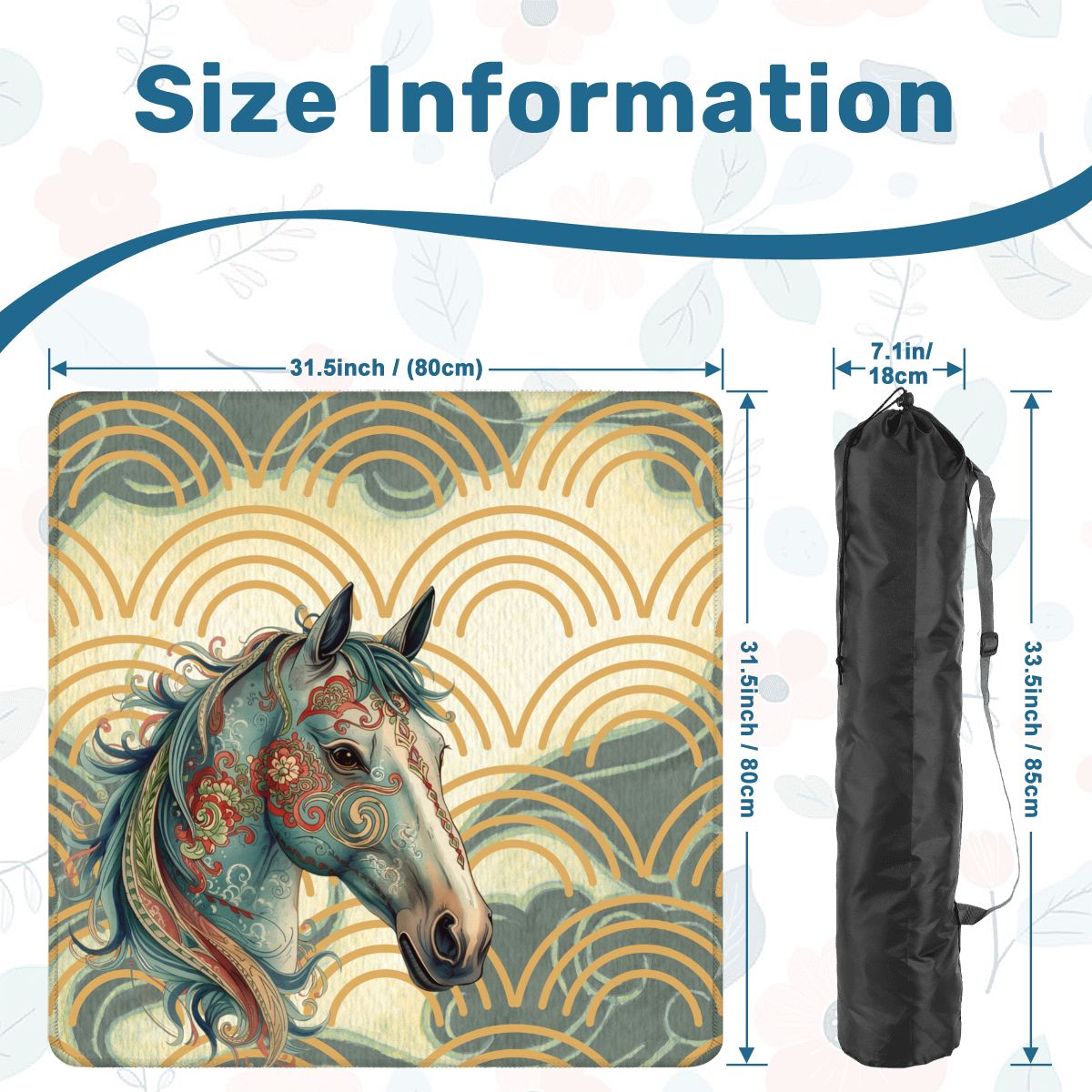 Year of The Firehorse, Lunar Year Boho Mahjong Mat - Splash of Color Co.