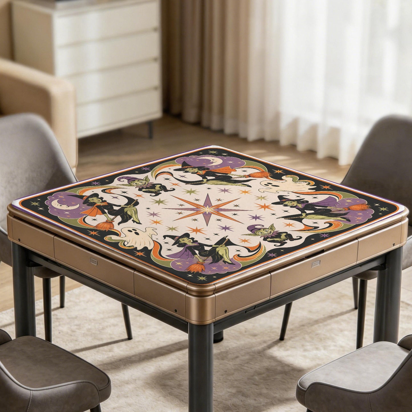 Witches And Ghouls Halloween Mahjong Mat