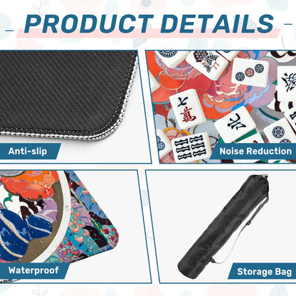 Art Deco Floral Bouquet Mahjong Mat - Splash of Color Co.