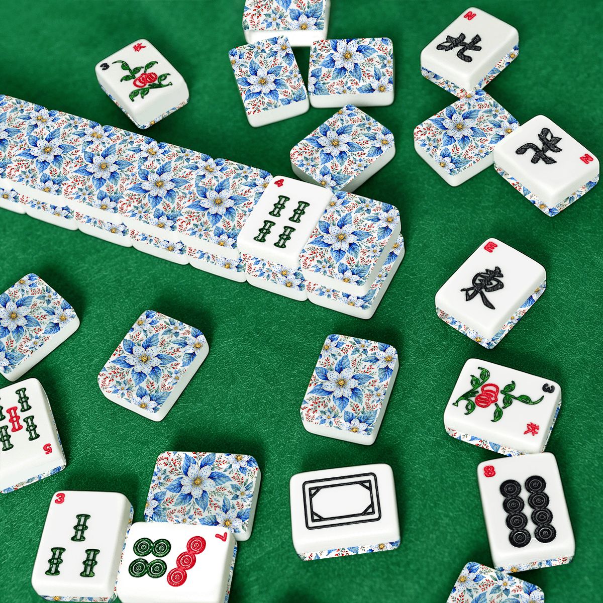 Tobacco Leaf American Mahjong Tiles And Carry Bag Set - Splash Of Mahj And Color Co.