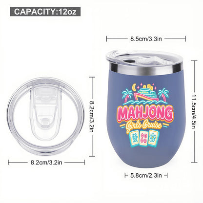 Mahjong Girls Cruise Egg - Shaped Tumbler - Splash of Color Co.