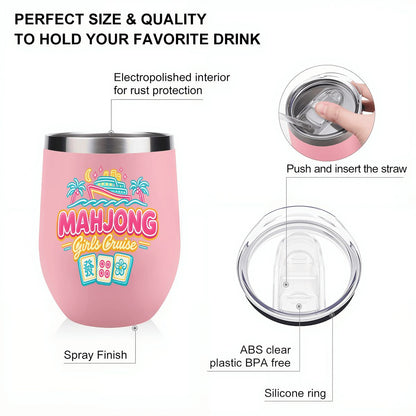 Mahjong Girls Cruise Egg - Shaped Tumbler - Splash of Color Co.