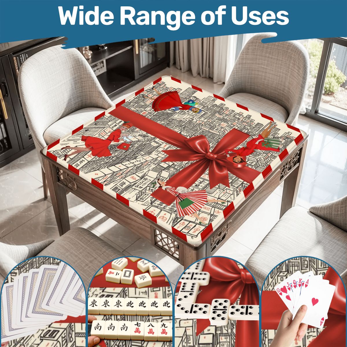 We Built This City Of Mahjong Walls Festive Christmas Nostalgic Mahjong - Splash of Color Co.