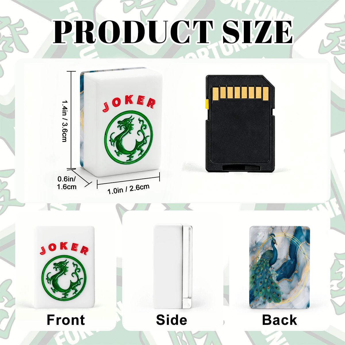 Peacock Blue Gold Gilded American Mahjong Tiles And Carry Case Bundle - Splash of Color Co.