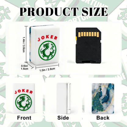 Peacock Blue Gold Gilded American Mahjong Tiles And Carry Case Bundle - Splash of Color Co.