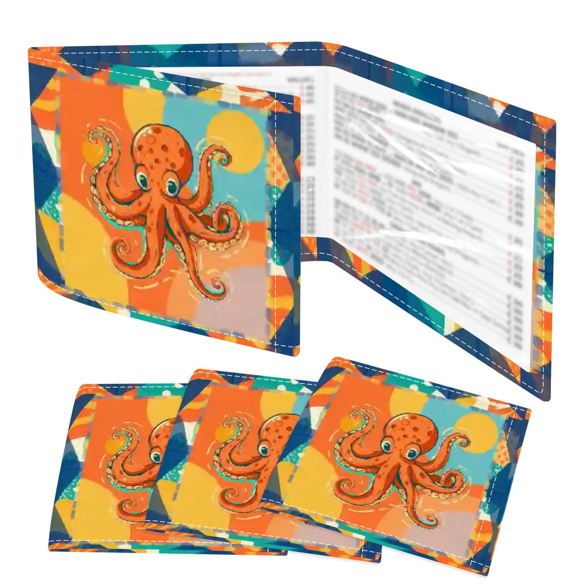 Octovibe Blue Lagoon 4 Mahjong Card Holder with Line Finder - Splash of Color Co.