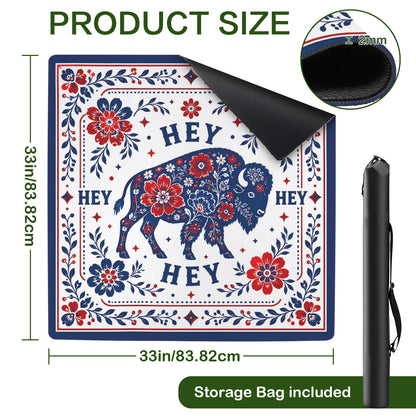 Buffalo Football Fans Mahjong Mat 33x33 - Splash Of Mahj And Color Co.