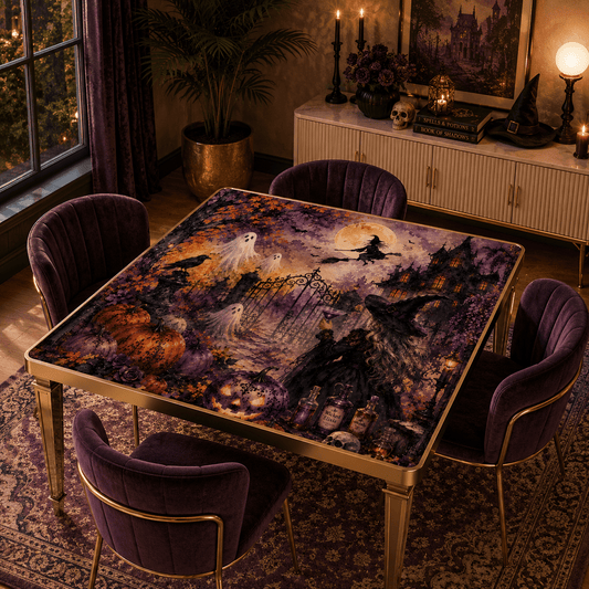 It Twas The Night Before Halloween Wicked Mahjong Mat - Splash Of Mahj And Color Co.