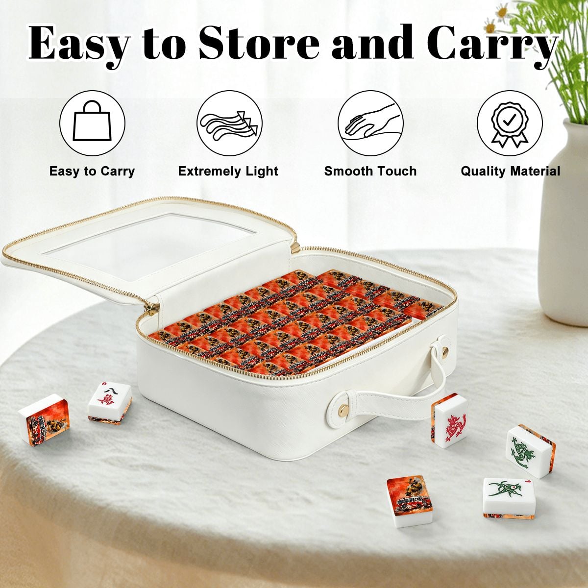 Firefighter American Mahjong Tiles And Carry Case