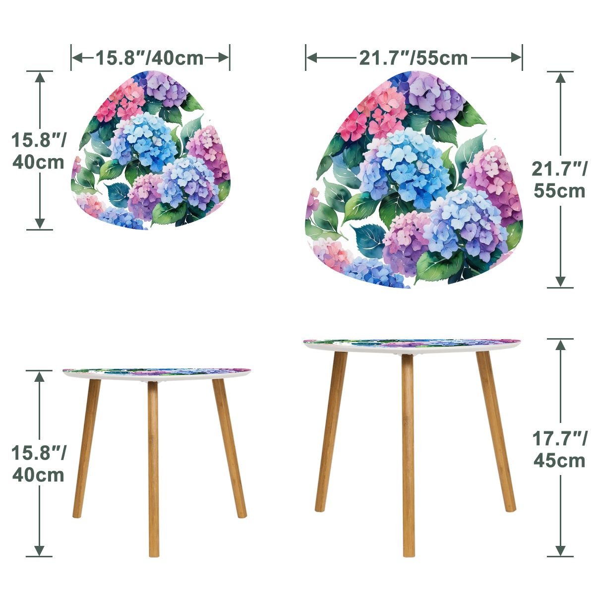 Hydrangea Garden Room Modern Nesting Tables - Splash of Color Co.