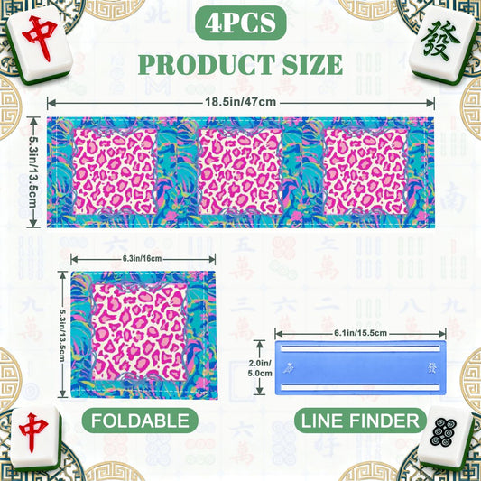 Preppy Pastel Garden Club Wild Thing 4 Mahjong Card Holder with Line Finder - Splash of Color Co.