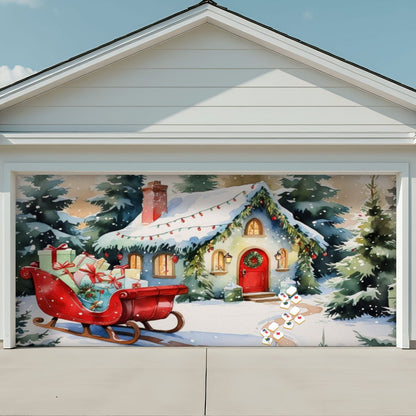 Mahjong Christmas Backdrop Banner, Focal Wall Or Garage Door Banner Backdrop