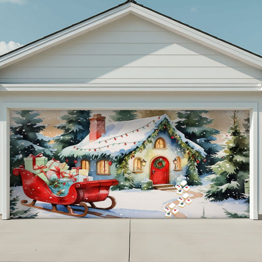Mahjong Christmas Backdrop Banner, Focal Wall Or Garage Door Banner Backdrop