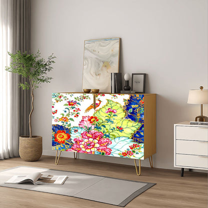 Tobacco Leaf Mahjong Tiles And Accessories Sideboard Storage Cabinet - Splash Of Mahj And Color Co.