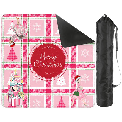 Very Merry Nostalgic Pinkmas Mahjong Mat - Splash Of Mahj And Color Co.