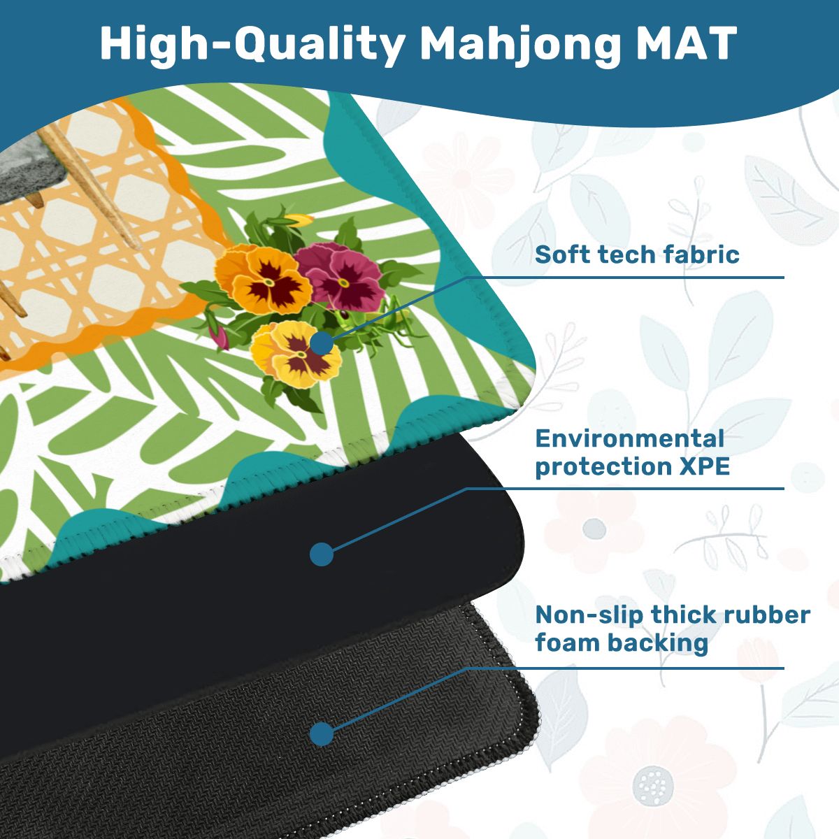 Houseplants And Critters Mahjong Mat - Splash of Color Co.