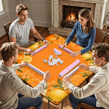 The Watercolor Citrus Grove Mahjong Mat