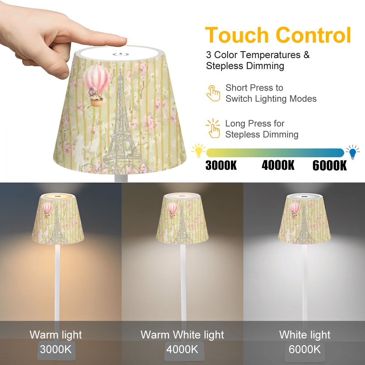 The French Connection Mahjong LED Cordless Table Lamp - Splash of Color Co.