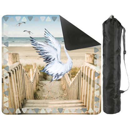 Heron Harbor Mahjong Mat, Beachy Vibe Heron Mahj Mat - Splash of Color Co.
