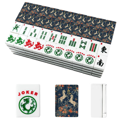 Mahjong Firehorse American Mahjong Tiles And Carry Case Bundle Set - Splash Of Mahj And Color Co.