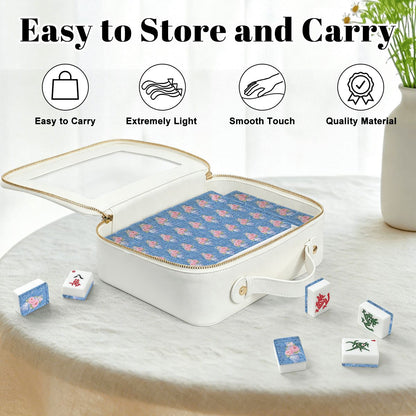 Chinoiserie Ginger Jar Peonies In Bloom American Mahjong Tiles And Carry Case - Splash Of Mahj And Color Co.