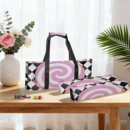 Harlequin Romance Tile And Rack Bundle Mahjong Bag Set - Splash of Color Co.