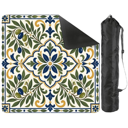 Mediterranean Olive Old World Tuscan Mahjong Mat - Splash Of Mahj And Color Co.