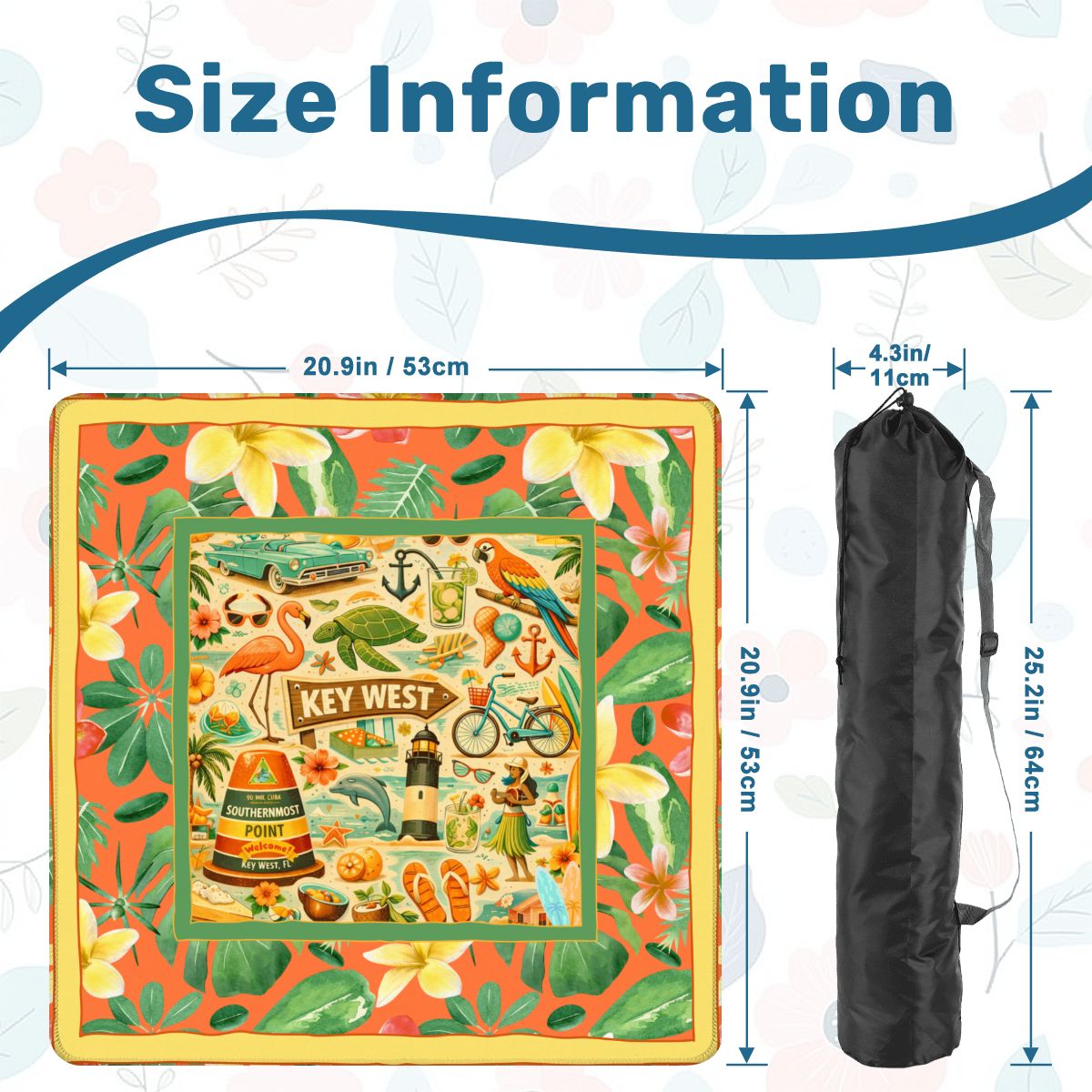 The Florida Keys Mini Travel Mahjong Mat - Splash of Color Co.