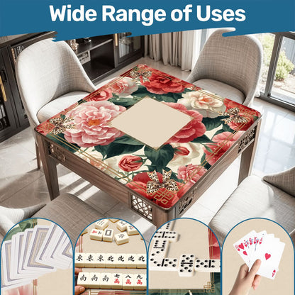 Southern Floral Camellias In Bloom Mahjong Mat - Splash of Color Co.