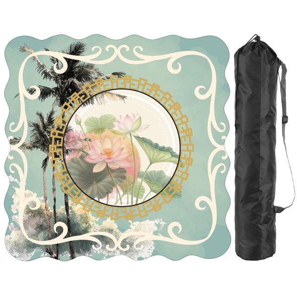 Lilly On The Lanai Scalloped Mahjong Mat - Splash of Color Co.