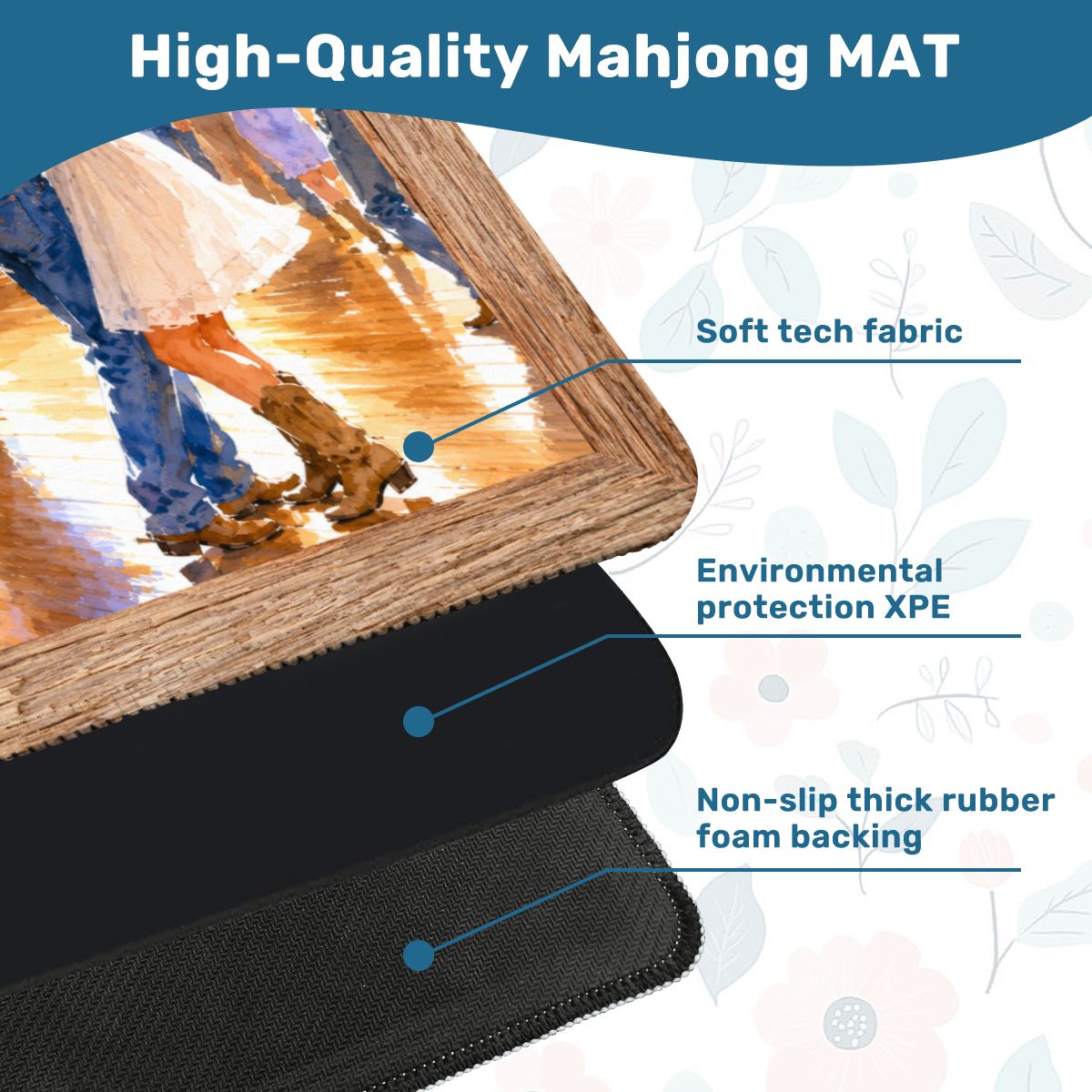 Texas Honky Tonk Mahjong Mat - Splash Of Mahj And Color Co.