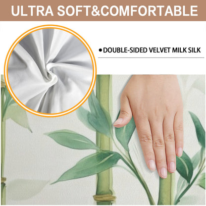 Watercolor Bamboo Asian Zen Garden Tile Chair Covers - Splash of Color Co.