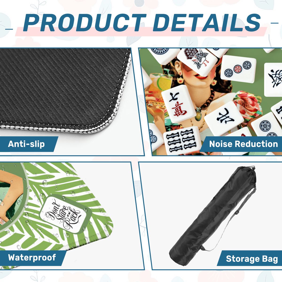 Funny Mahjong Mat, Don't Stare At My Rack - Splash of Color Co.