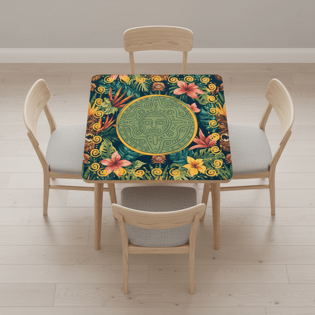 Tiki Time Infusion Tropical Mahjong Mat - Splash of Color Co.